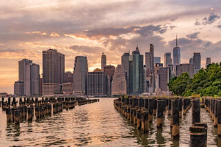 Old Pier 1 at sunset.