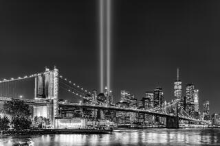 The 20th Anniversary of 9/11 at night.