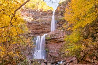 Kaaterskill Falls on a perfect autumn day in the Catskills.